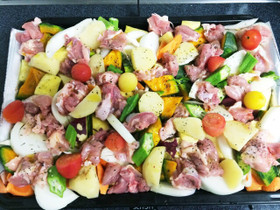 夏野菜のぎゅうぎゅう焼き